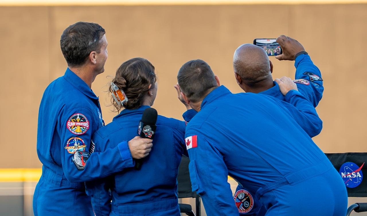 The crew of NASA’s Artemis II mission – NASA astronauts Reid Wiseman, Victor Glover, and Christina Koch, and CSA (Canadian Space Agency) astronaut Jeremy Hansen –visited Huntsville, Alabama, Monday, Aug. 31, where they joined thousands of attendees for a special public event celebrating their historic mission. Held at Toyota Field in Madison, Alabama, the event gave the crew an opportunity to share firsthand experiences from their journey, reflect on their time in space, and connect with the community through an engaging question-and-answer session.